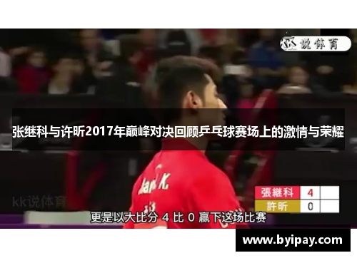 张继科与许昕2017年巅峰对决回顾乒乓球赛场上的激情与荣耀